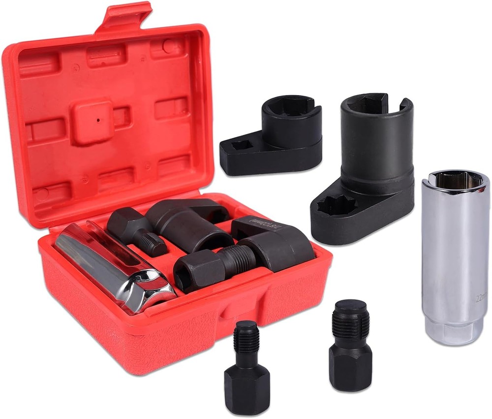 5-Piece Forged O2 Oxygen Sensor Socket & Thread Chaser Set – Automotive Tool