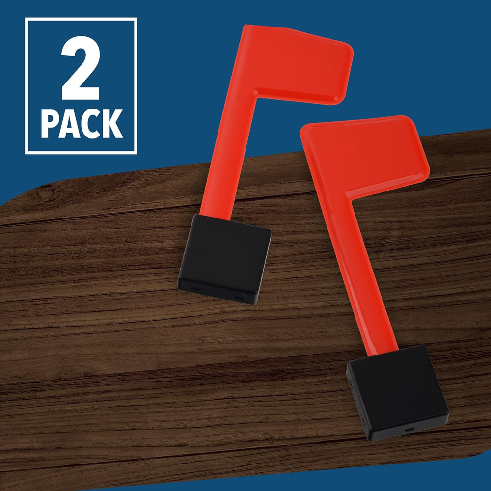 Mailbox Flag Replacement Kit - 2-Pack, Red Plastic, Surface Mount - Rust-Proof A