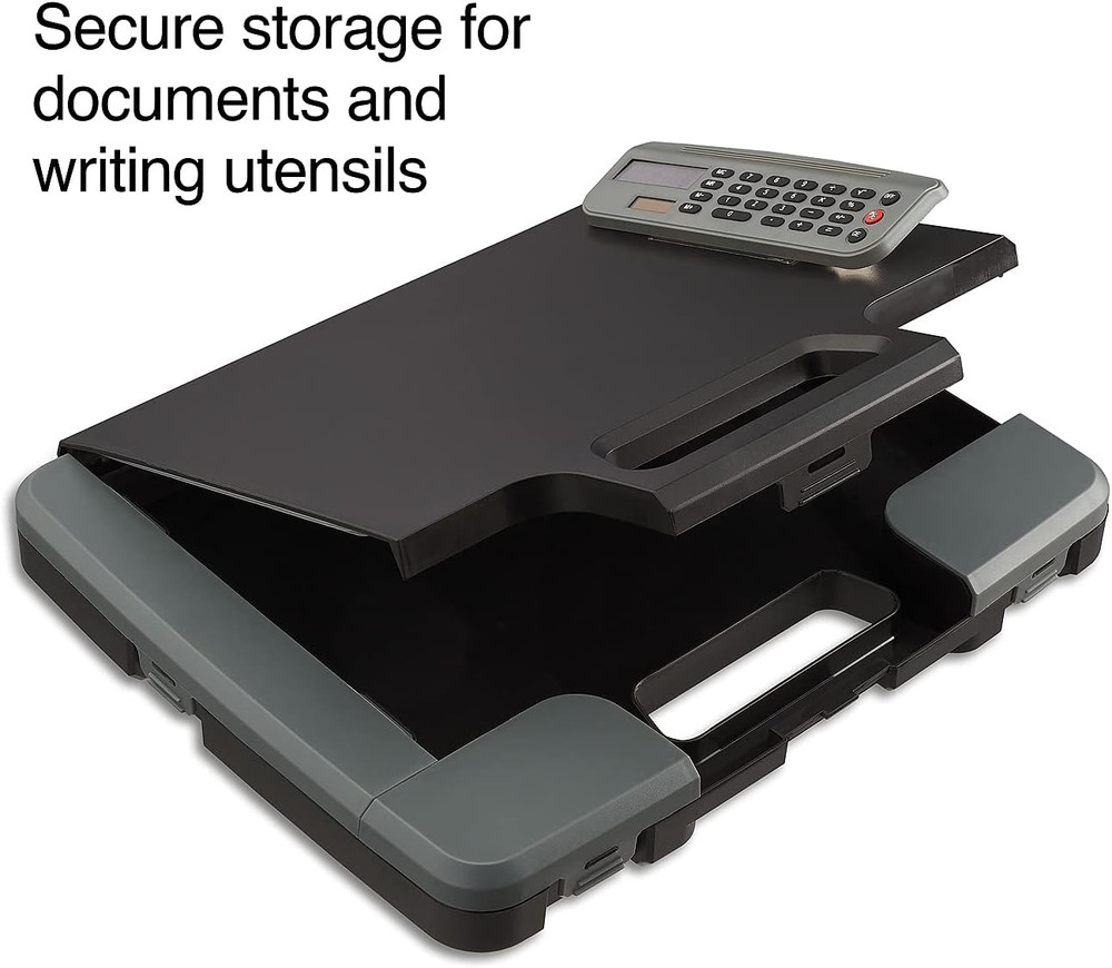 Heavy‑Duty Portable Clipboard with Calculator, Black – Multi‑Function Clipboard