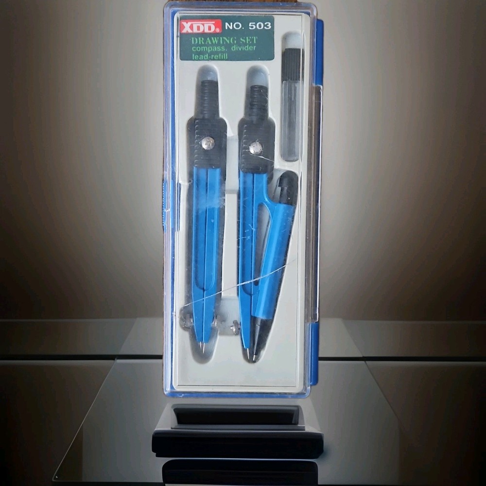 XDD Drawing Set Compass Divider Lead Refill with Blue Case
