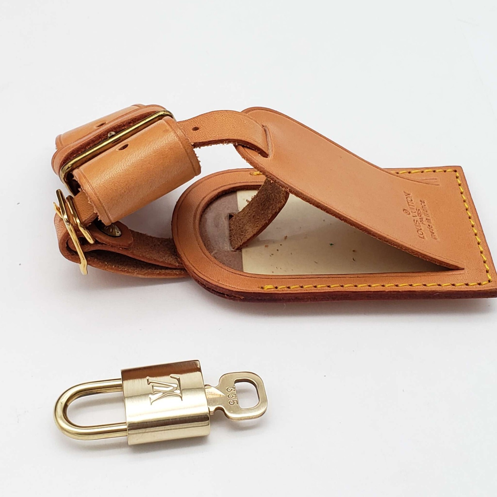 Authentic Louie Vuitton Luggage tag with Lock and Key#1