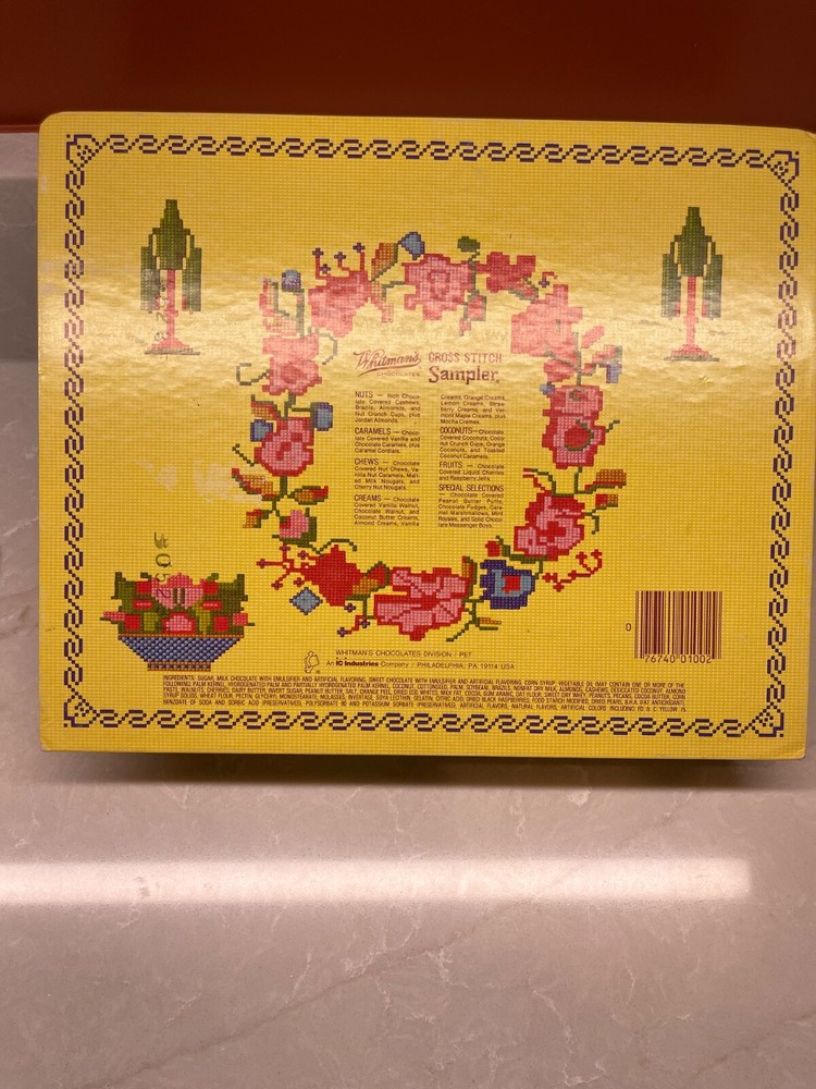 Whitman’s Vintage Sampler Chocolates & Confections Two Pound Empty Box-Box Only