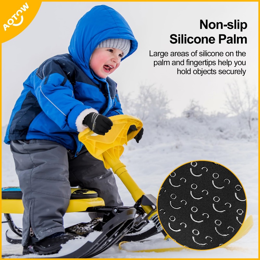 Kids Winter Thermal Touchscreen Gloves Windproof