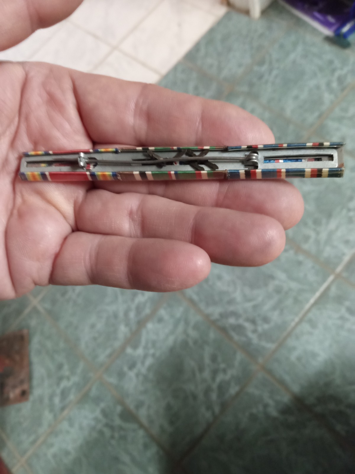 WW2 US 3-Place EAME European Campaign W/ 4 COMBAT STARS Victory Medal Ribbon Bar