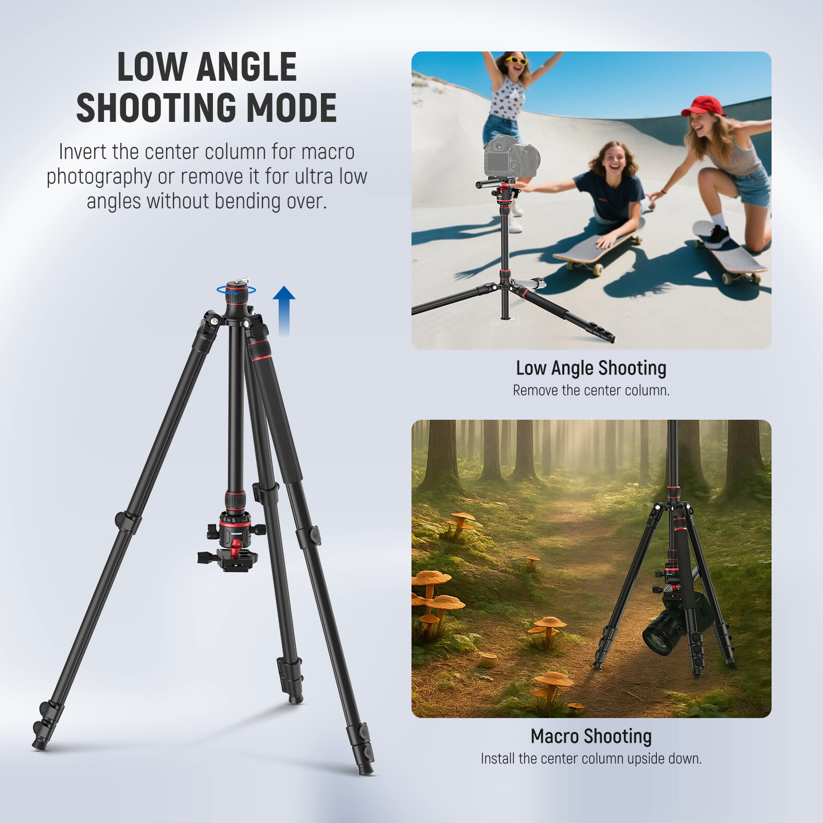 NEEWER 77"/196 cm Camera Tripod Monopod Travel DSLR Video Stand 360° Ball Head