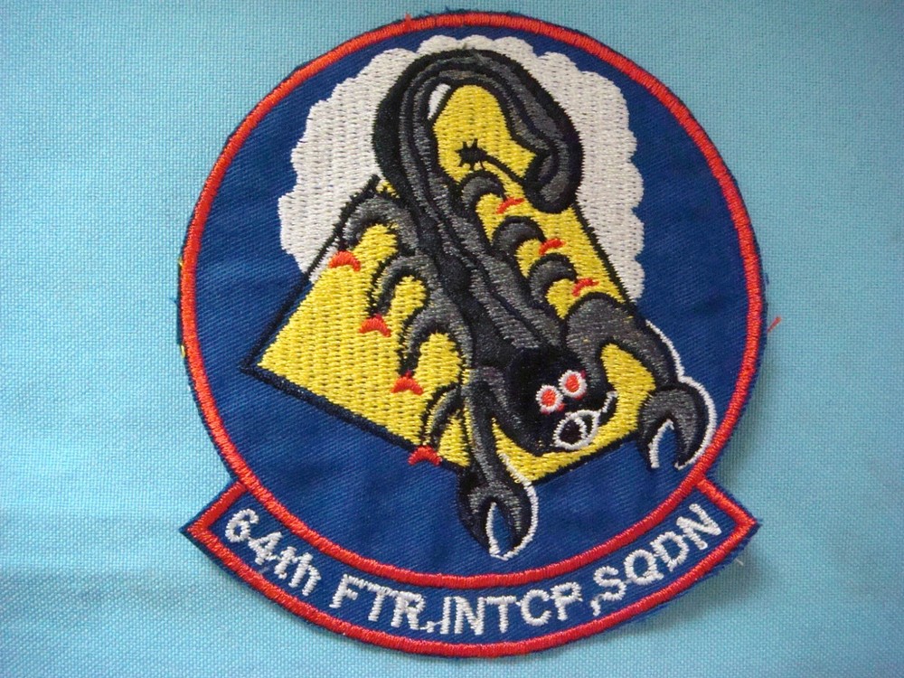 VIETNAM WAR PATCH, USAF 64th FIGHTER INTERCEPTOR SQUADRON  "SCORPION "