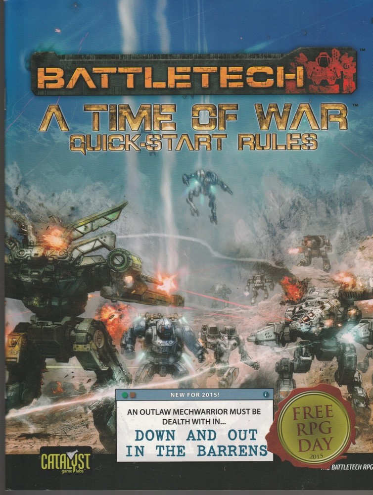 Shadowrun Quick-Start Rules Return to Sender Free RPG Day Battletech Quickstart