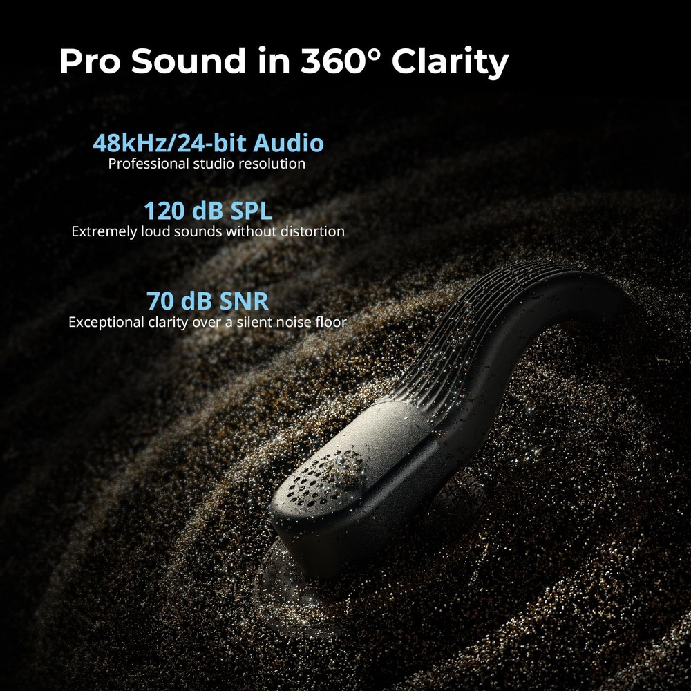 Wireless Mic S70-C2 (2 TX + 1 RX + Charging Case), USB-Compact Wireless Micro...