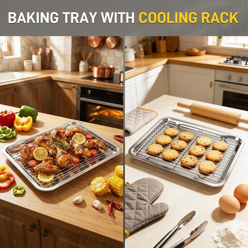 Serrated Bread and Fork with Baking Cooling Rack for Bread, Meat, Brisket Cutter