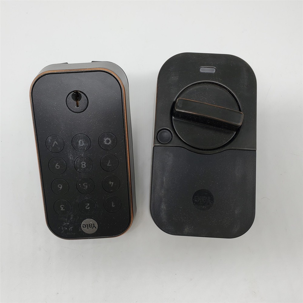Yale Security Lock 2 Deadbolt, Bronze Smart Entry Door Lock *NO MODULE*