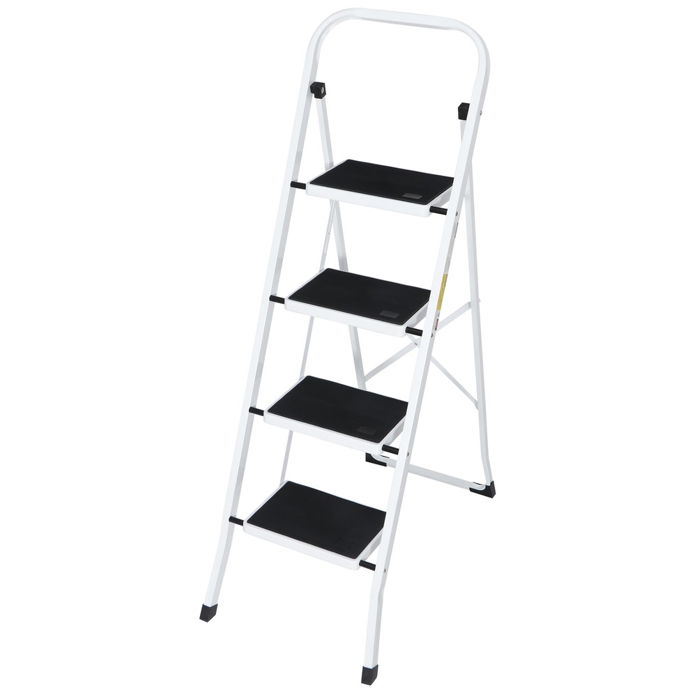4 Step Ladder Lightweight Folding Step Stool Convenient Handgrip Sturdy Wide