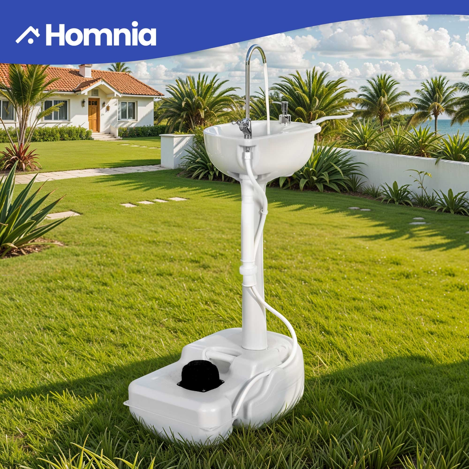 4.5 Gallon Portable Hand Wash Sink 17L Water Tank Outdoor Stand Camping Travel