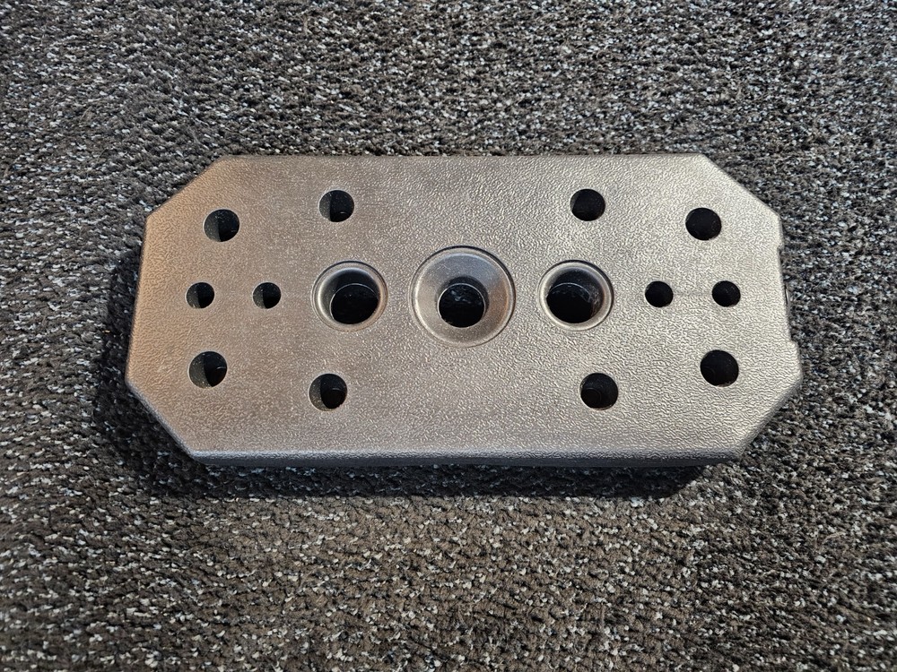 Vinyl Rectangle Weight Plate 10 LBS 14.5" L x 7" Stackable, Black