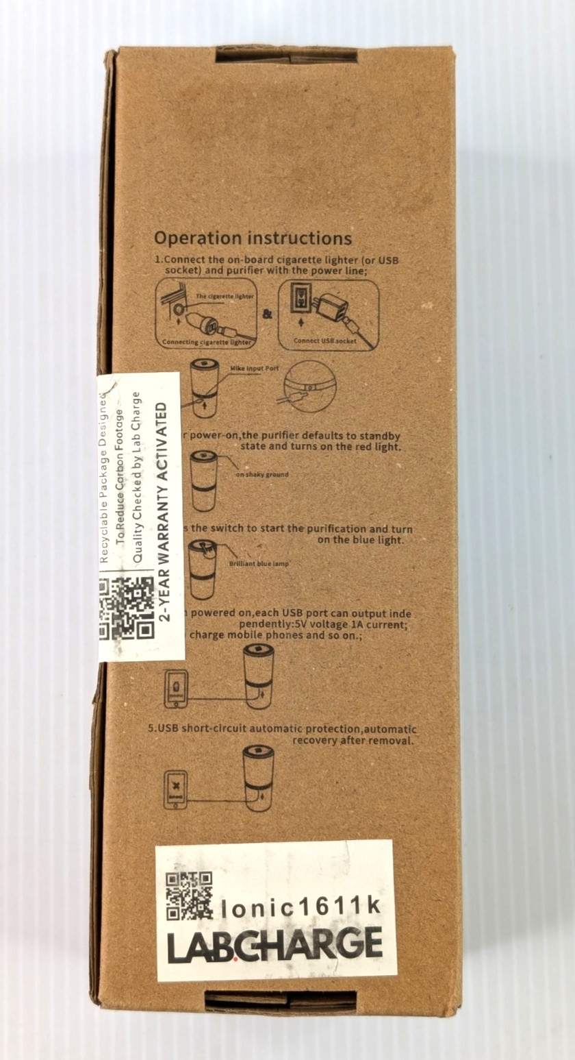 Lab Charge Ionic Air Purifier Ionic1611k Micro Input 5V 1000mA (1 Unit)