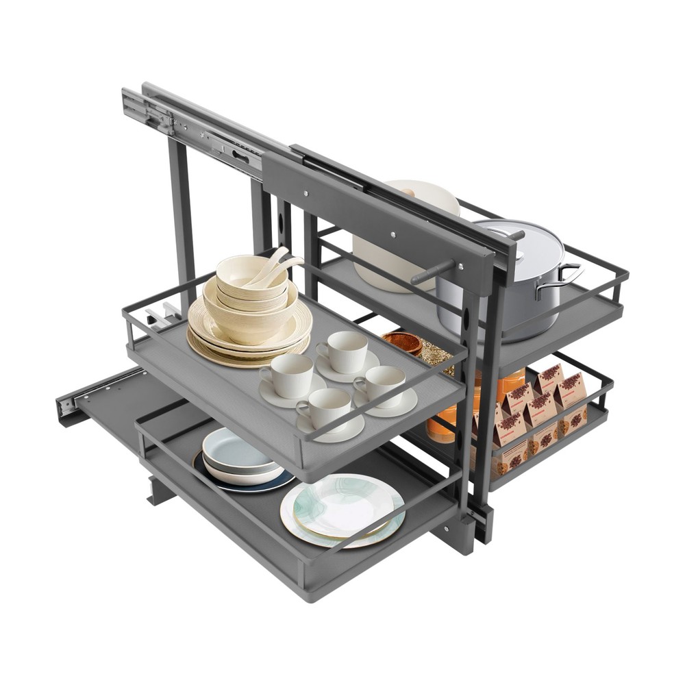 Cabinet Pull-out Storage Rack Pull Out Corner Organizer for Kitchen Cabinet