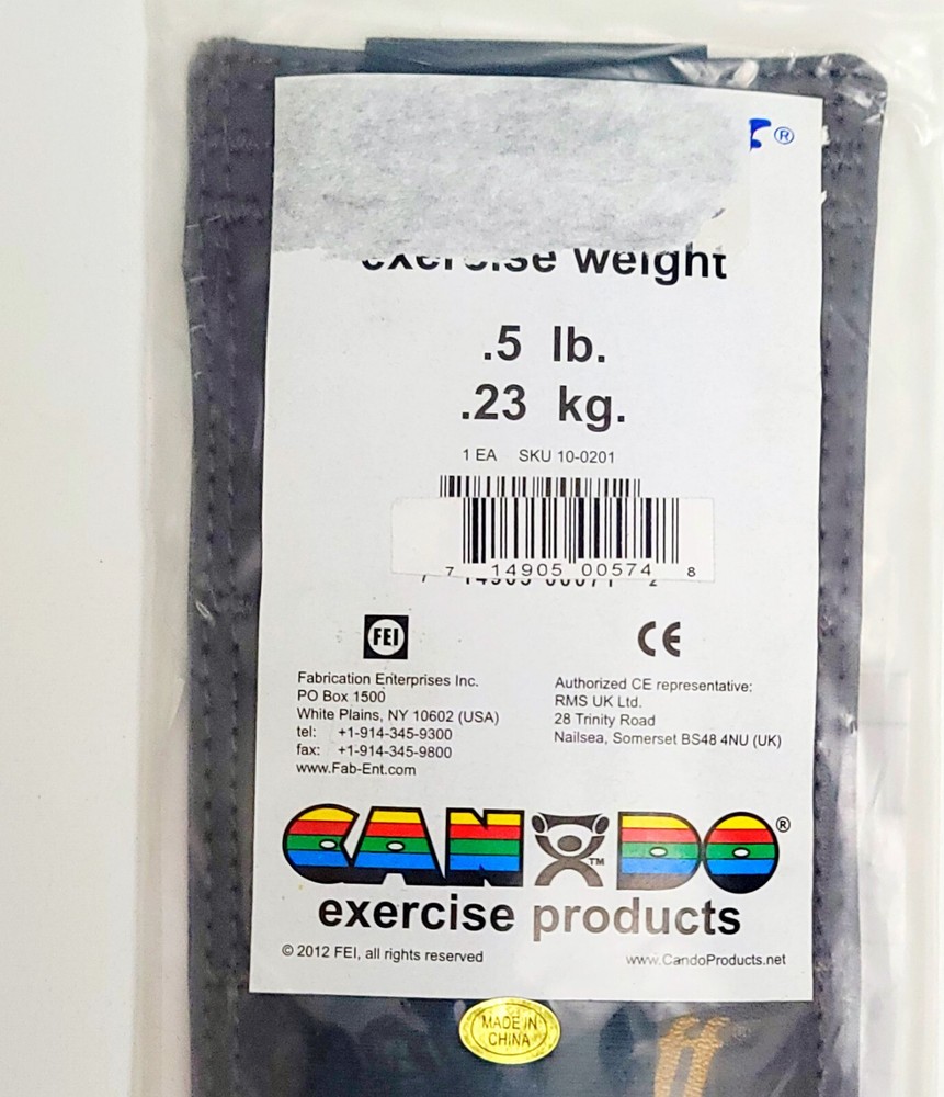 CanDo The Cuff .5 lb Adjustable Exercise Training Ankle Weight Cardio Therapy