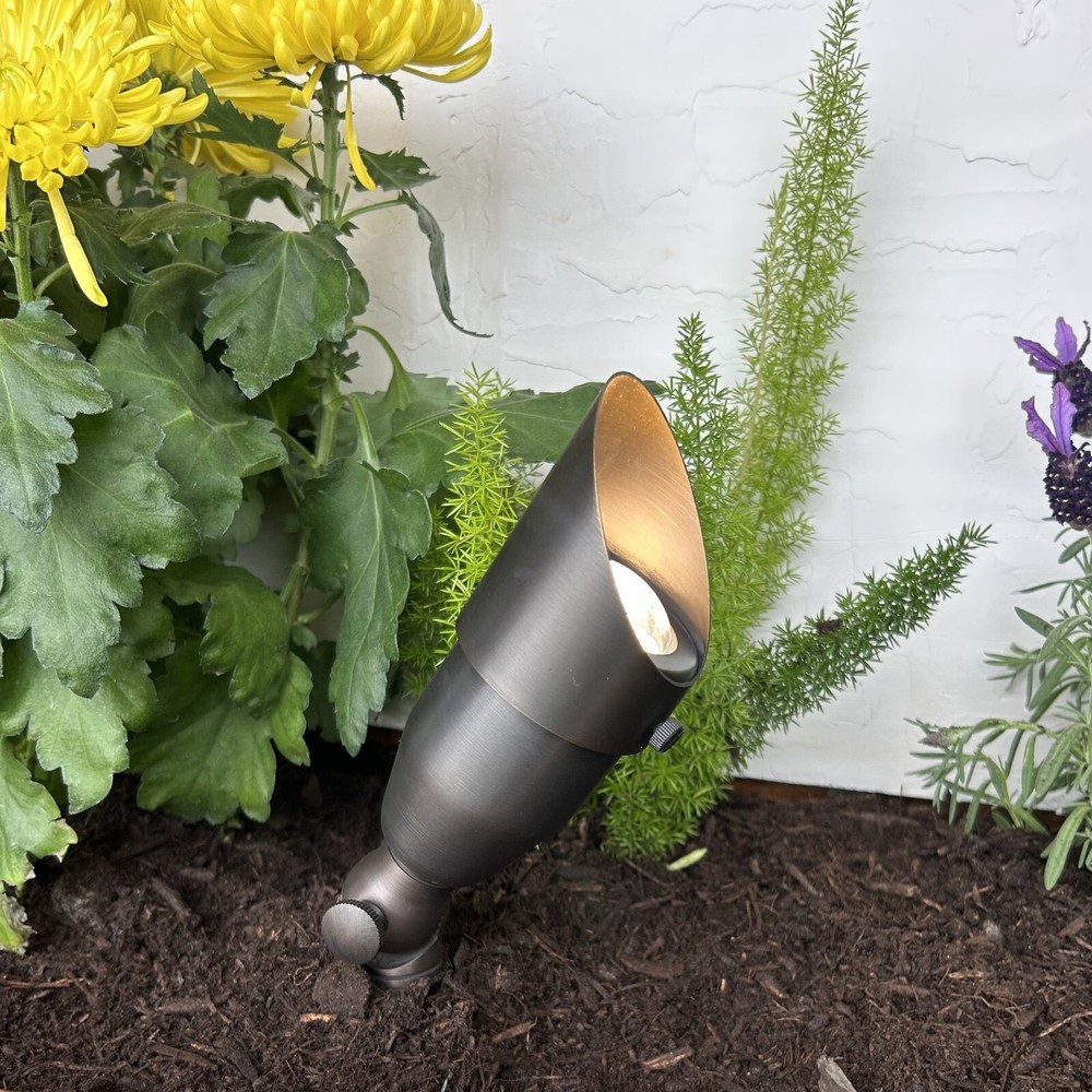 LED Low Voltage Solid Brass Accent Spot Light Outdoor Patio Landscape Lighting