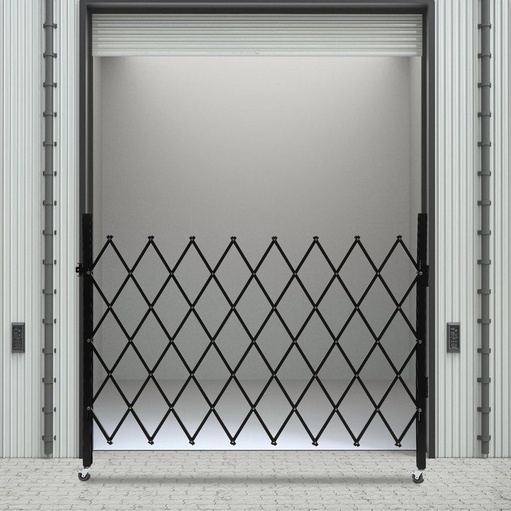 Single Folding Security Gate Rolling Barricade Gate Accordion Security Gate