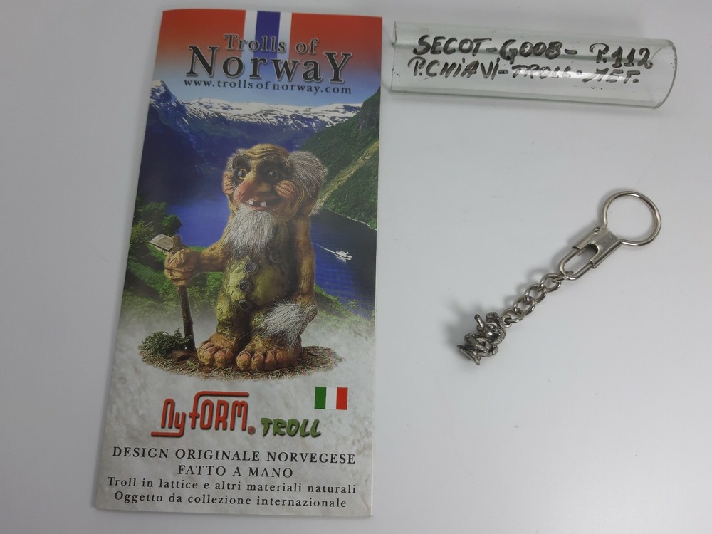 Troll keychain - chrome metal - chrome - code G008 - secot