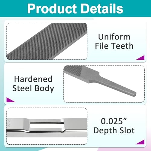 3 Sets 27742 Depth Gauge Tool with Flat File, Chainsaw Maintenance Kit for