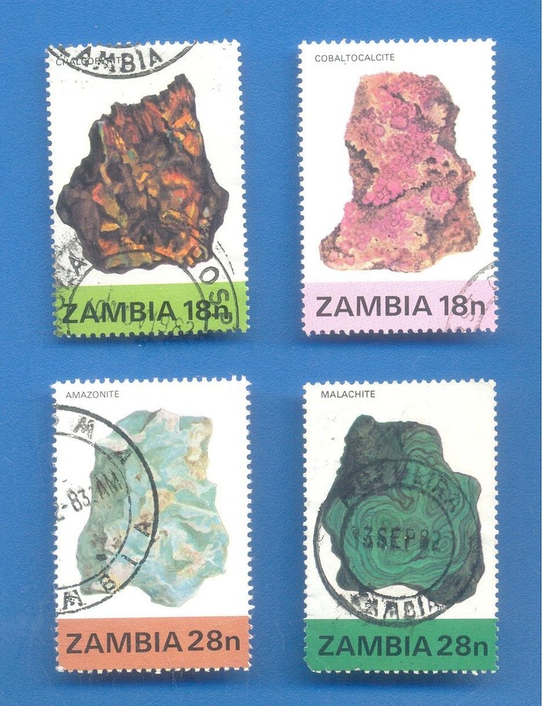 ZAMBIA.AMAZONITE.28n.USED STAMP