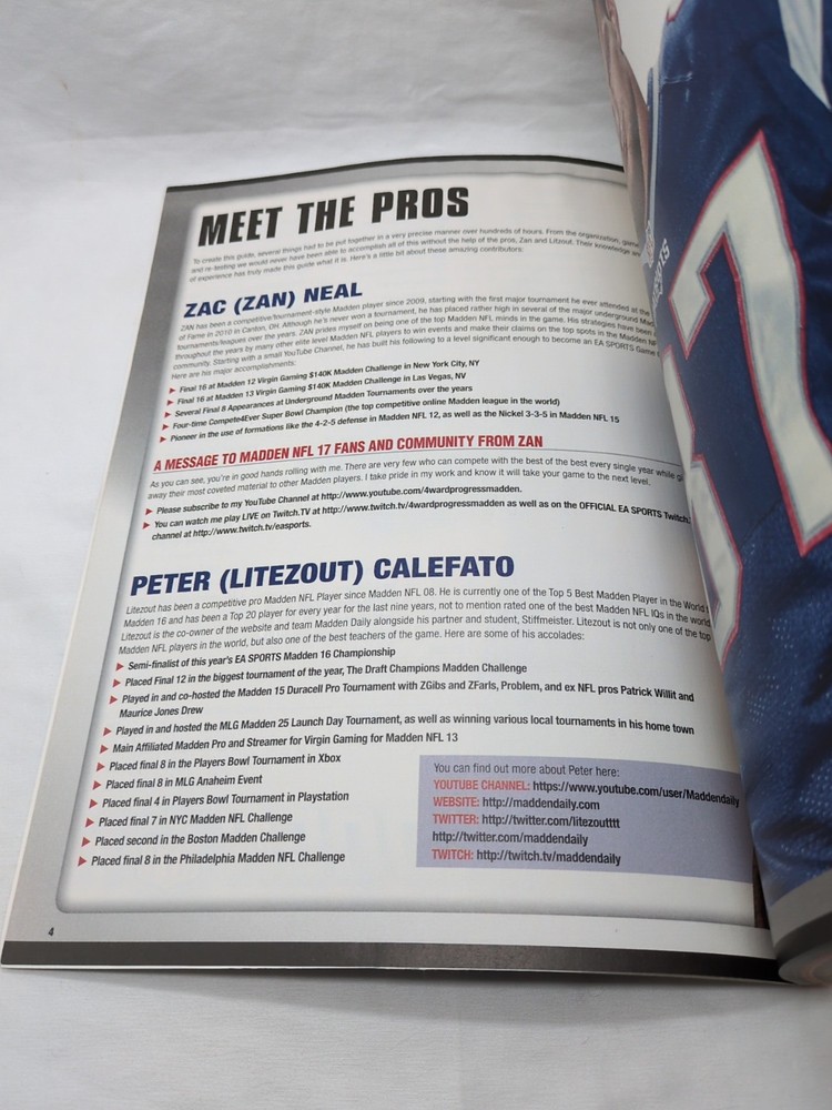 Madden NFL 17 Prima Official Strategy Guide Book
