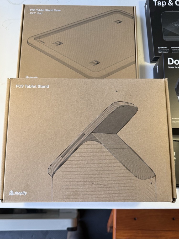 Shopify POS Tablet Stand Tap & Chip Card Reader Dock Mounting Kit Tablet Case