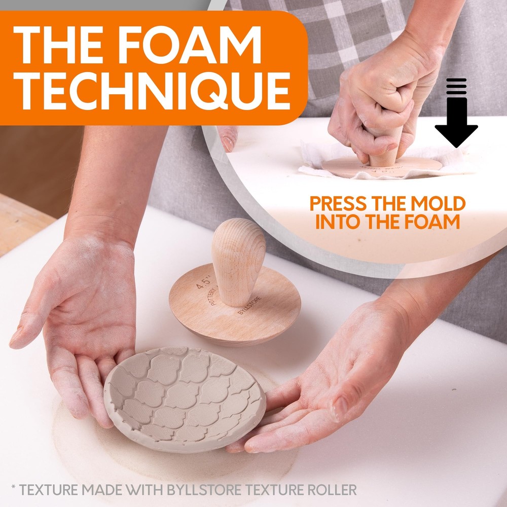 2-Pack Pottery Molds for Bowls & Plates Includes 4.5" & 6.5" Ceramic Forms