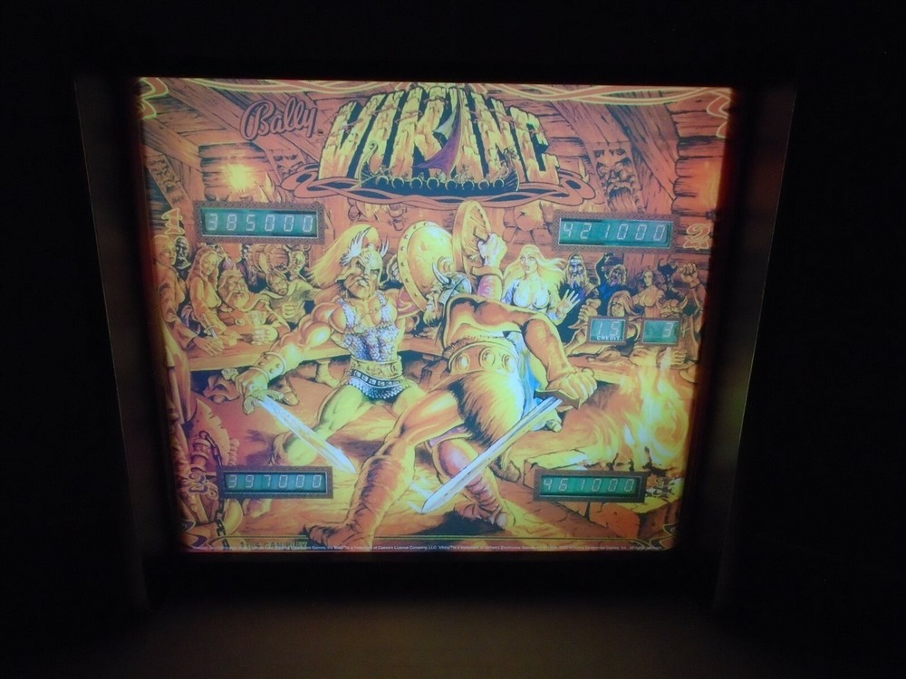 Bally Viking Pinball Head LED Display light box