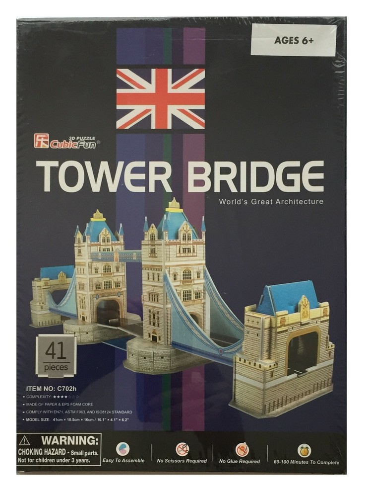 3D Puzzles EPS Foam board Educational creative, No Glue - London Tower Bridge