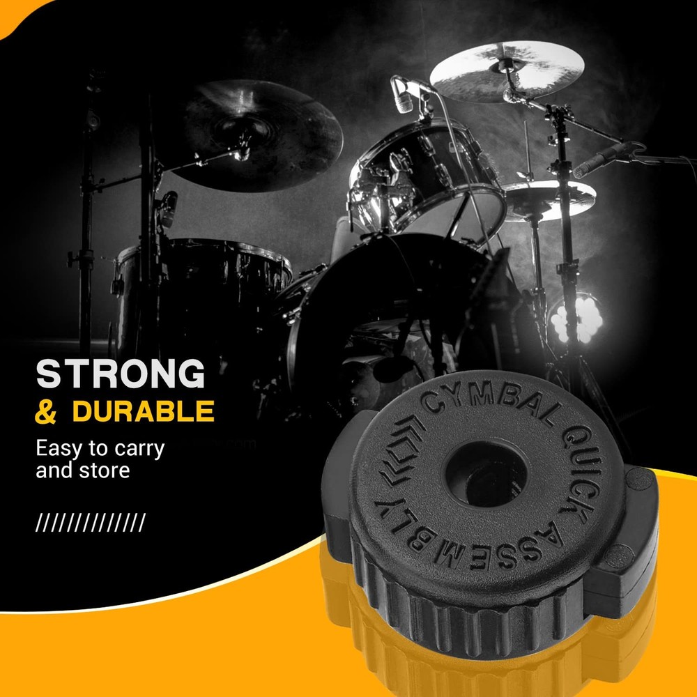Facmogu 6PCS Black Plastic Cymbal Nuts, 8mm Quick-set Nut for