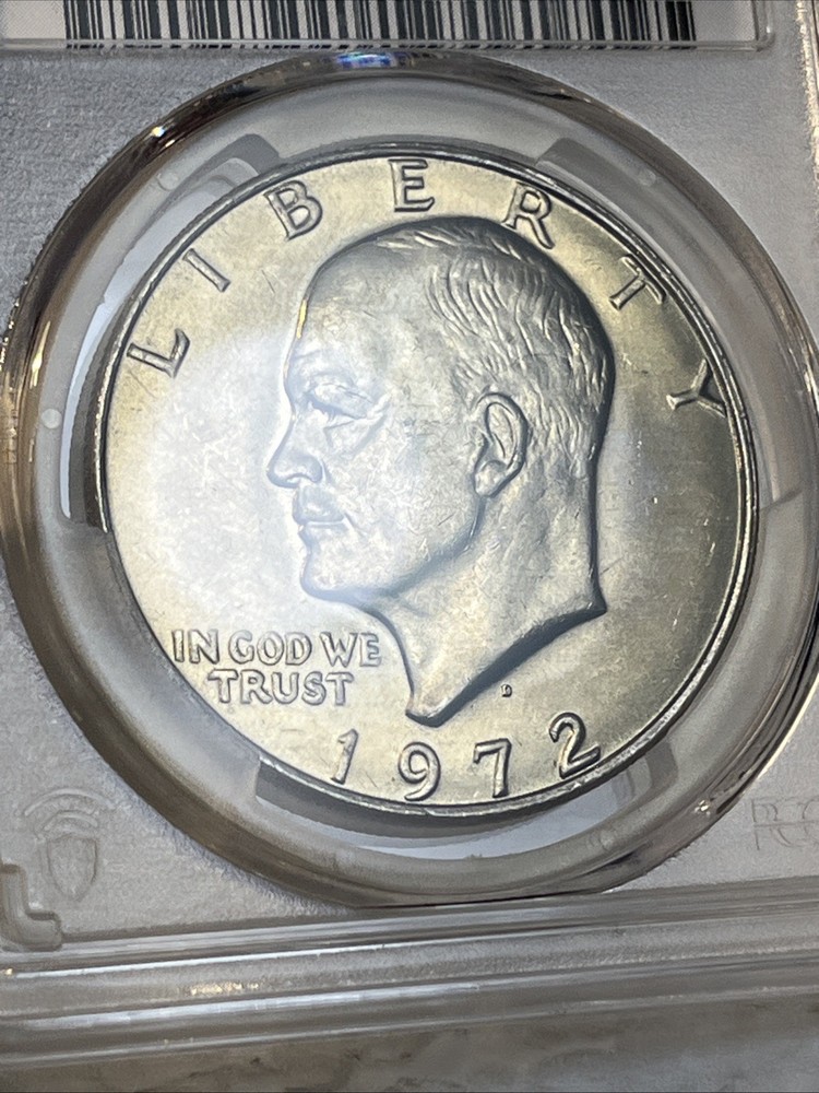 1972 -D Eisenhower Ike $1 Dollar Uncirculated PCGS Certified MS63 Coin