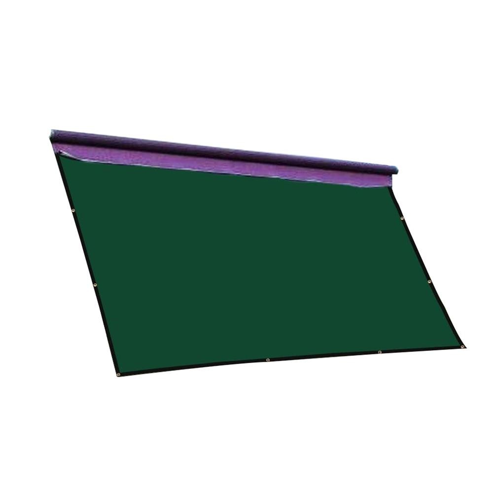 Awning Privacy Sunblock Screen Shade Panel Kit,10ftx16ft,Dark Green
