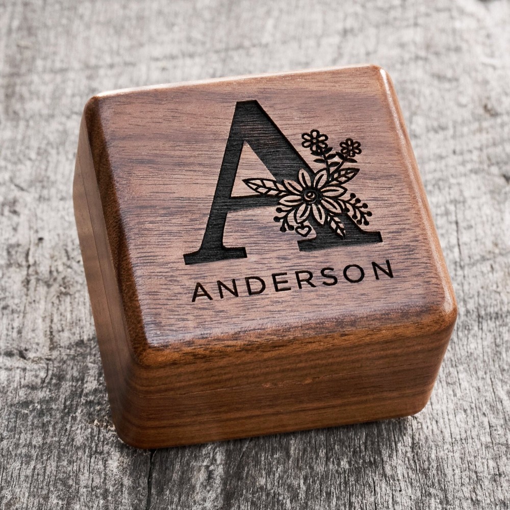 Customized Wedding Ring Box, Wooden Ring Box Proposal Ring Box Wedding Ring Box