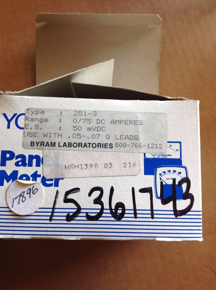 Yokogawa Panel Meter 0-75 251-3