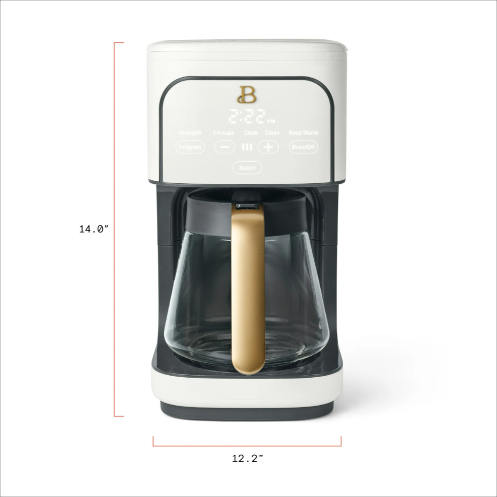 Beautiful 12-Cup Programmable Coffee Maker White Icing by Drew Barrymore Modern