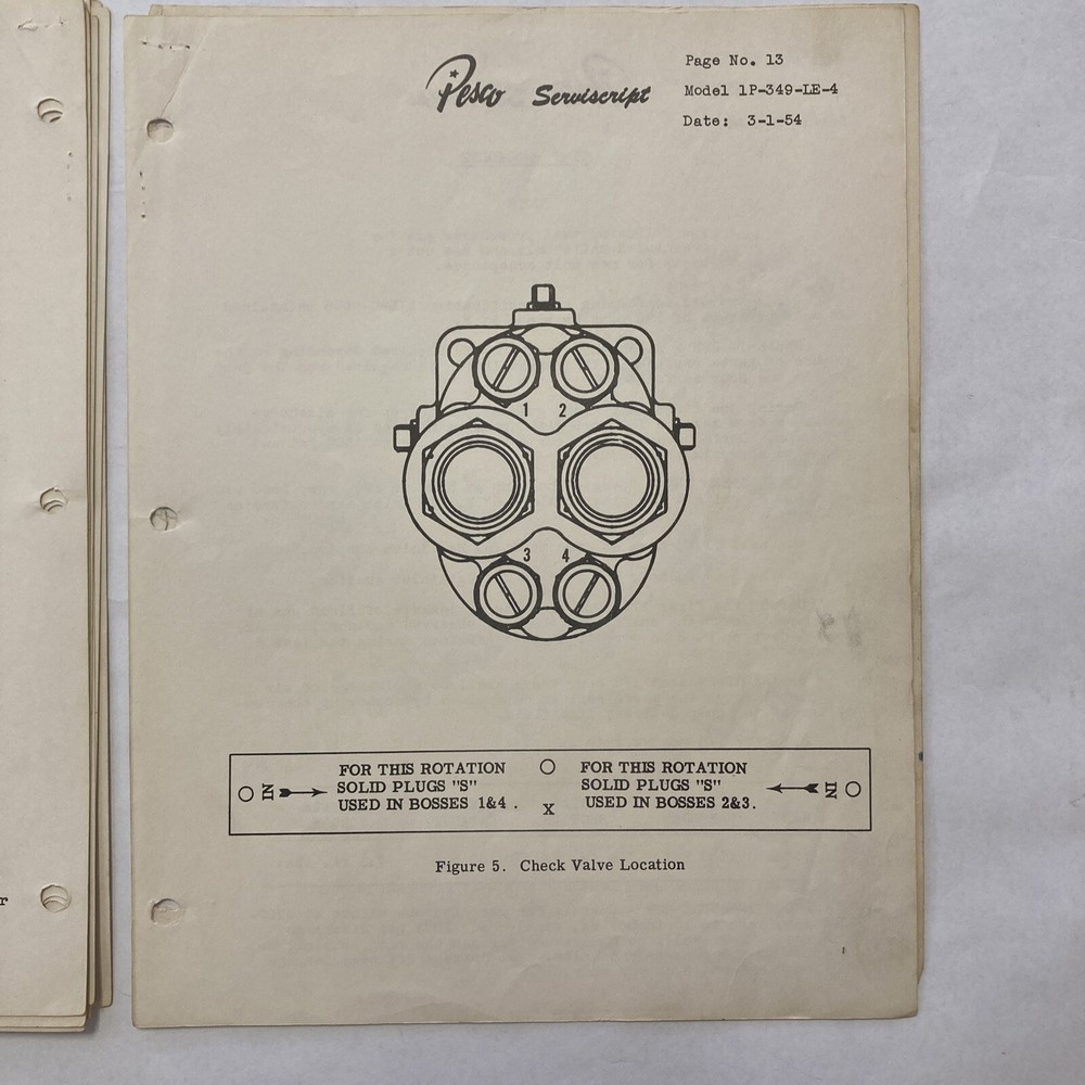 Pesco Serviscript Model 1P-349-LE-4 Series