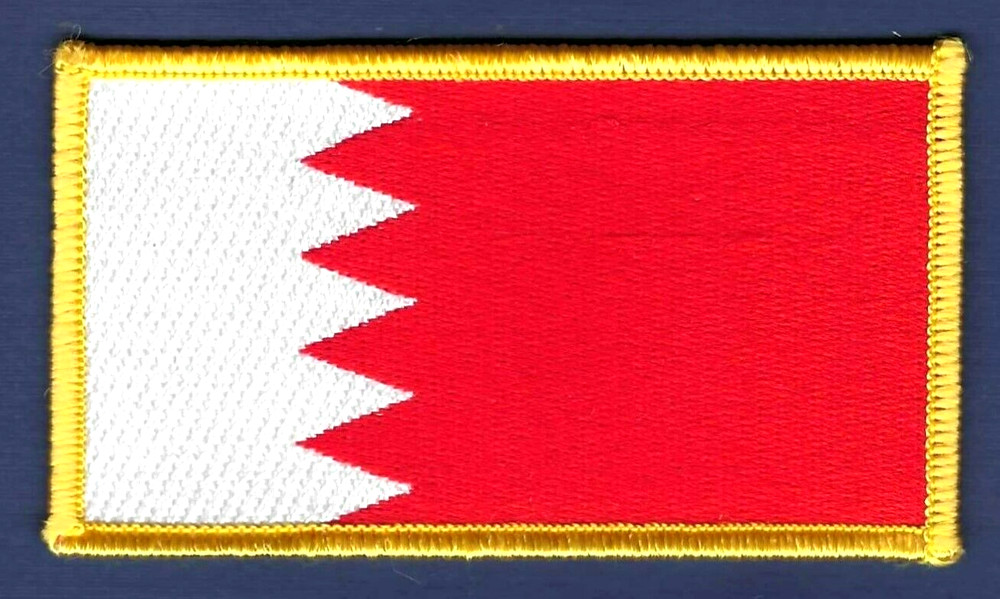 QATAR Flag Gold Border Patch