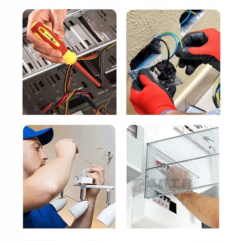10-in-1 Electrician Insulated Screwdriver Set Magnetic Tip Slotted Phillips Tool