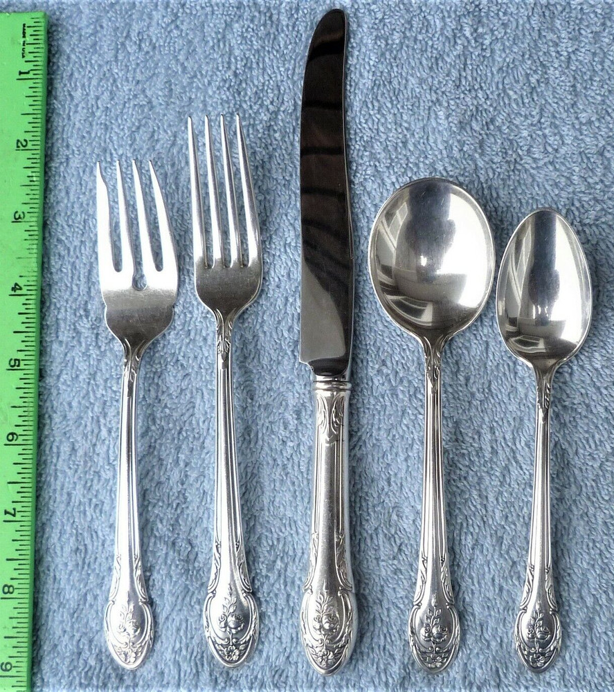 Gorham Silverplate Rosemont pattern 5 piece place setting