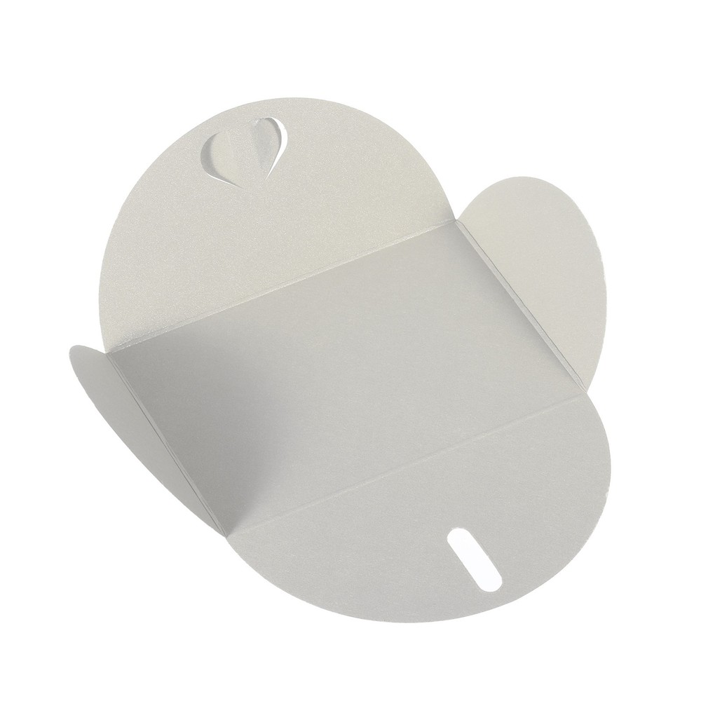 12pcs Gift Card Envelopes, Heart Shaped Clasp Mini Envelope Silver
