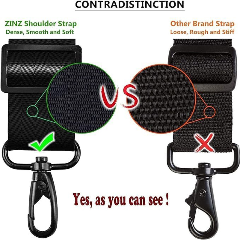 ZINZ Bag Shoulder Strap, Padded Adjustable Shoulder Strap Replacement