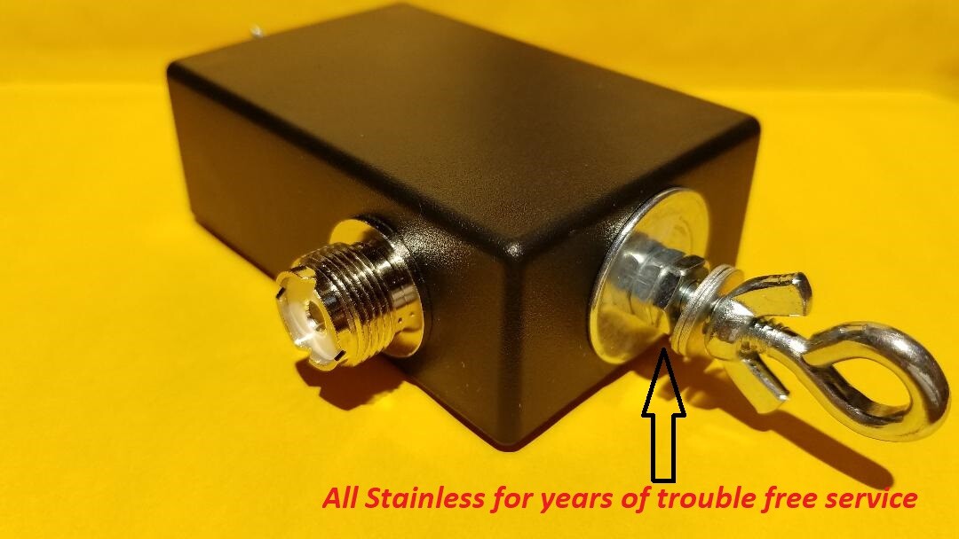 ALL STAINLESS HARDWARE End Fed Dipole 80-6M Portable HF Matchbox.