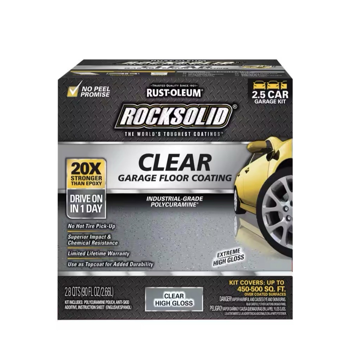 New Rust-Oleum RockSolid Polycuramine Clear Top Coating Kit - 286897 SHIPS ASAP