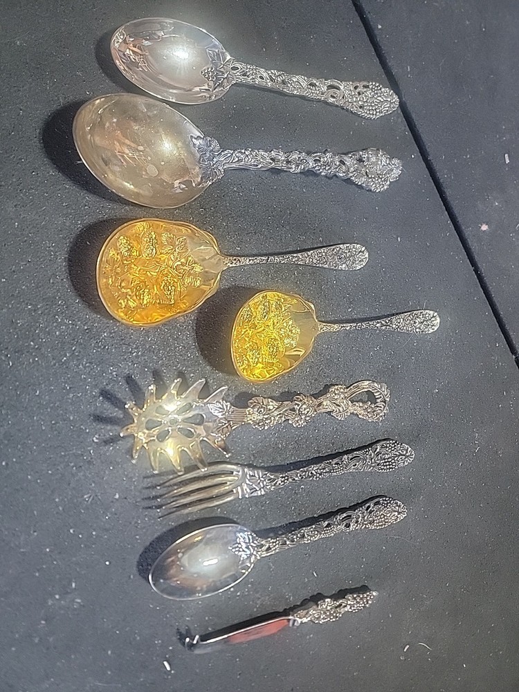 Godinger Silver Plated Grape Vine Flatware Lot