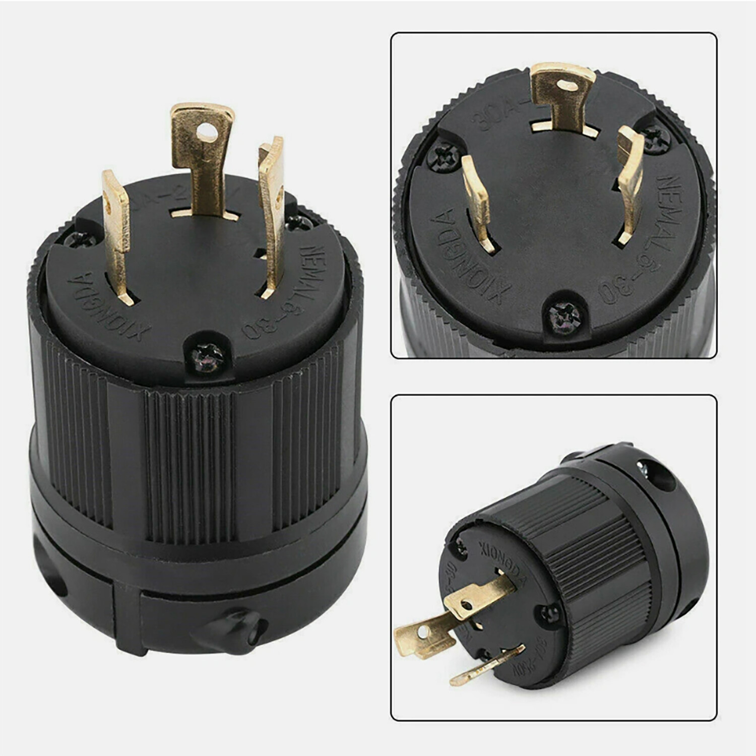 Lot For Nema L6-30P L6-30R YGA017 KIT 30A 250V Male Female Twist Lock 3Wire Plug