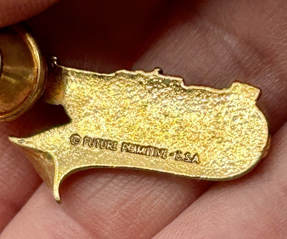 Future Primitive Saxophone Gold Tone Instrument Lapel Pin