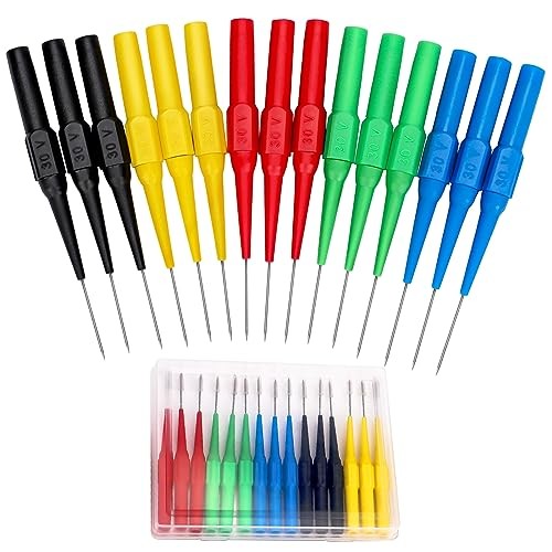 15pcs Test Back Probe Pin,Wire Piercing Insulation Back Probes Probe Non