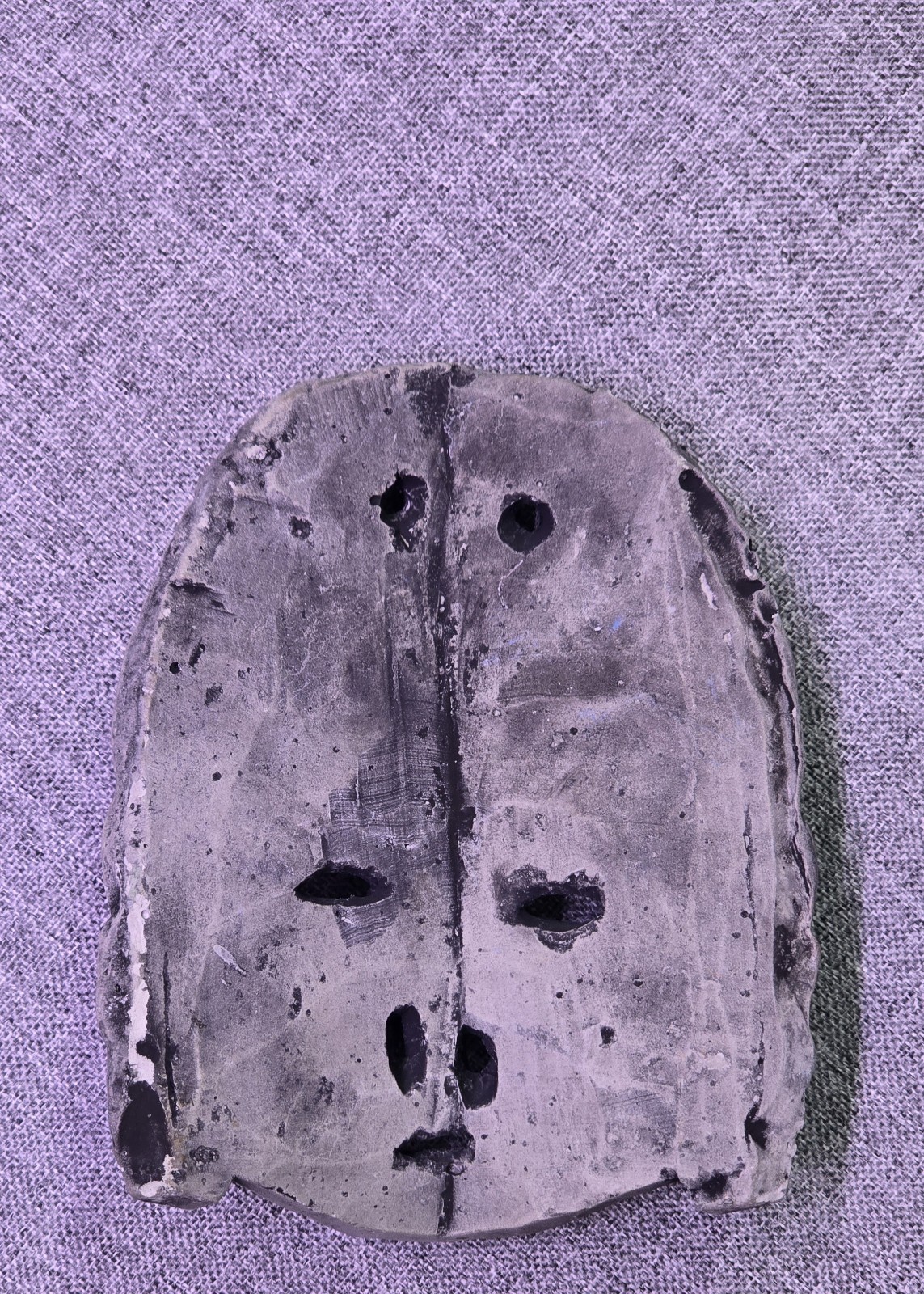 Vintage Aztec Mayan Style Mask Wall Plaque Cast Cement Tribal Face Decor