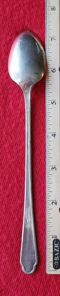 6 Monroe Silver JB Silverplate ICED TEA SPOONS Flatware Silverware Vintage